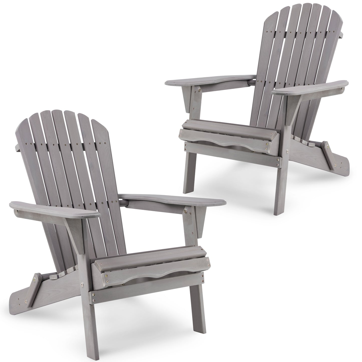 Wood Lounge Patio Chair for Garden Outdoor Wooden Folding Adirondack Chair Set of 2 Solid Cedar Wood Lounge Patio Chair for Garden, Lawn, Backyard,